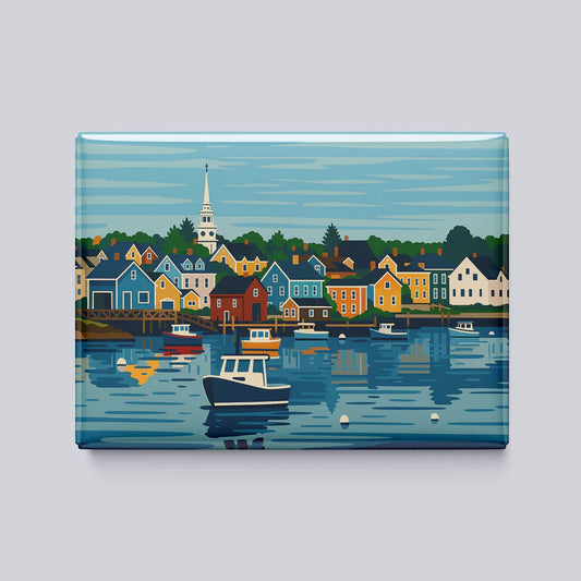SOUTH END PORTSMOUTH MAGNET PORTSMOUTH, NEW HAMPSHIRE 3.5X2.5" ICONIC COASTAL ART